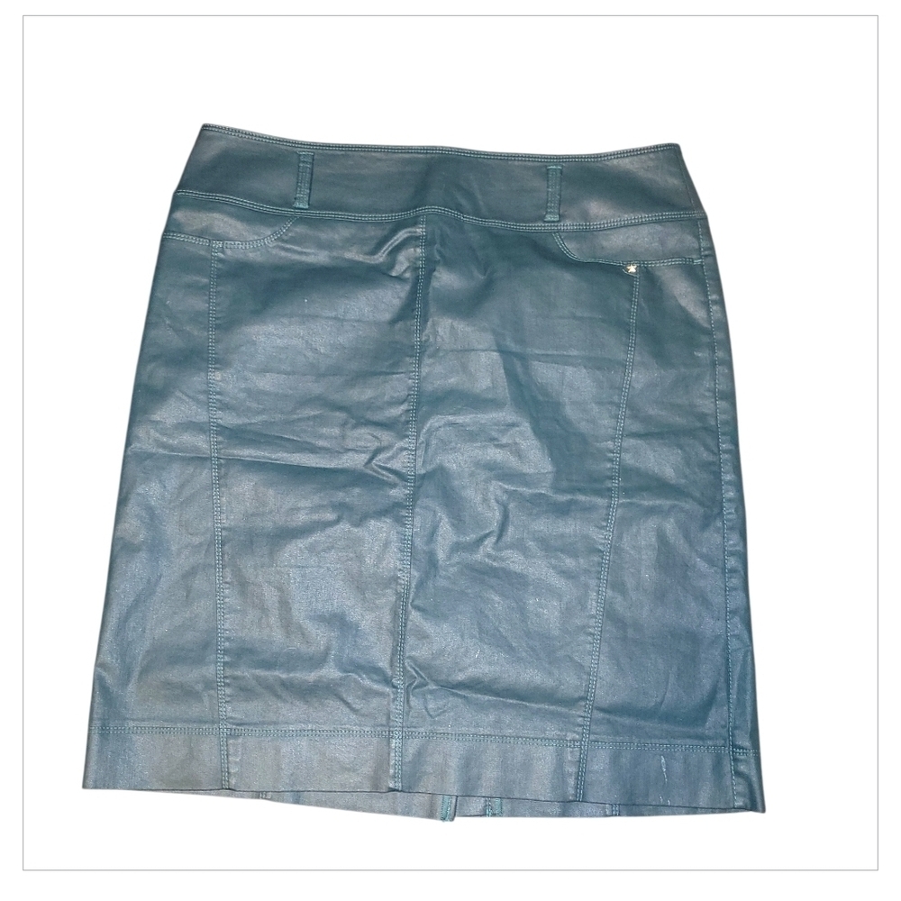 Gerry Weber Hunter Green Coated Skirt High Waist Midi Size 14 - Picture 2 of 7